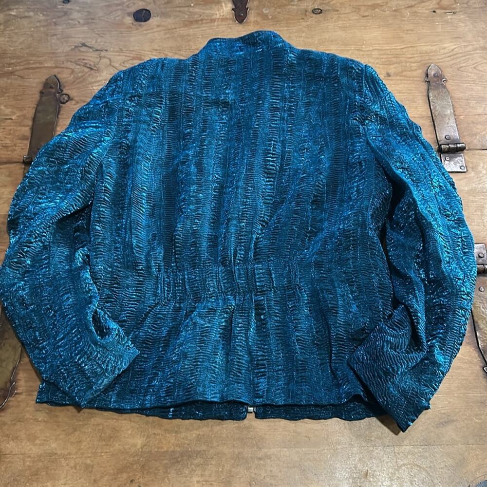Woman’s Chico Elegant Teal Women's Lightweight Jacket Size 0 - Picture 7 of 7